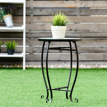 Load image into Gallery viewer, Outdoor Indoor Steel Accent Plant Stand Cobalt Table-Blue