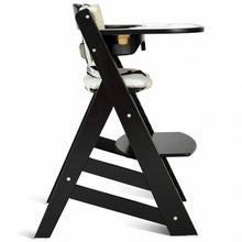 Load image into Gallery viewer, Adjustable Height Wooden Baby High Chair with Removeable Tray