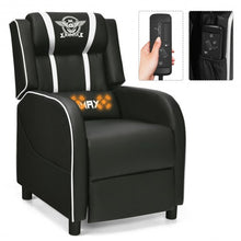 Load image into Gallery viewer, Massage Racing Gaming Single Recliner Chair-White
