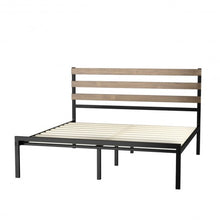 Load image into Gallery viewer, Queen Size Metal Bed Frame Foundation with Headboard