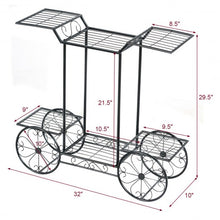 Load image into Gallery viewer, 6-Tier Garden Cart Flower Rack Display Decor Pot Plant Holder