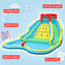 Load image into Gallery viewer, Double Side Inflatable Water Slide Park with Climbing Wall