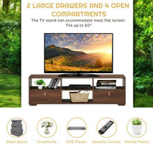 Load image into Gallery viewer, TV Stand Entertainment Media Center Console for TV's up to 60" w/ Drawers Walnut