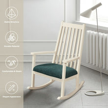 Load image into Gallery viewer, Wood Rocking Chair with Thick Cushion