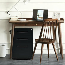 Load image into Gallery viewer, 3-Drawer Mobile File Cabinet with Anti-tilt Mechanism Legal-Black