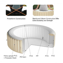 Load image into Gallery viewer, Goplus Portable Inflatable Bubble Massage SPA-Beige
