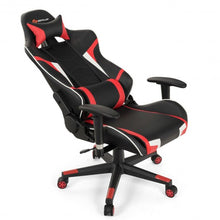 Load image into Gallery viewer, Reclining Swive Massage Gaming Chair-Red