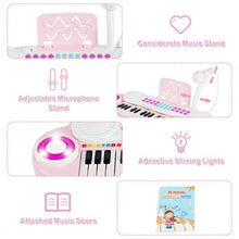 Load image into Gallery viewer, Multifunctional 37 Electric Keyboard Piano with Microphone-Pink