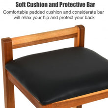 Load image into Gallery viewer, Set of 2 Acacia Solid Wood Counter Height Bar Stool