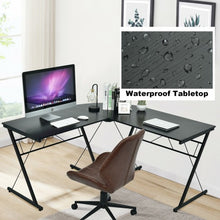 Load image into Gallery viewer, 59" L-Shaped Corner Desk Computer Table for Home Office Study Workstation-Black