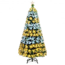 Load image into Gallery viewer, 5' / 6' Pre-Lit Fiber Double-Color Lights Optic Christmas Tree-5'