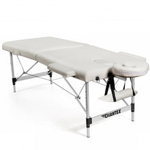 Load image into Gallery viewer, 84'' L Portable Adjustable Massage Bed w/ Carry Case for Facial Salon Spa -White