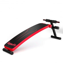 Load image into Gallery viewer, Folding Weight Bench Adjustable Sit-up Board Workout Slant Bench-Red