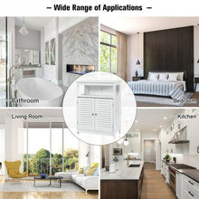 Load image into Gallery viewer, Wood Freestanding Bathroom Storage Cabinet with Double Shutter Door-White