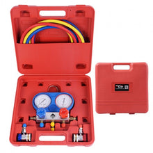 Load image into Gallery viewer, A/C Manifold Gauge Set R134A Refrigeration Kit Brass Auto Serivice Kit