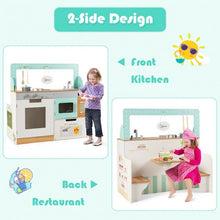 Load image into Gallery viewer, 2 in 1 Kids Wooden Pretend Cooking Playset Toy