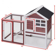 Load image into Gallery viewer, 48" x 24" x 36" Wooden Rabbit Hutch Poultry Cage