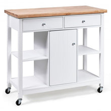 Load image into Gallery viewer, Rolling Kitchen Trolley Island Utility Cart Storage Shelf-White