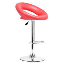Load image into Gallery viewer, 1 PC Modern Leather Bar Stool Hydraulic Swivel Dinning Chair Pub Barstools-Red