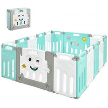 Load image into Gallery viewer, 16-Panel Foldable Baby Playpen Kids Activity Centre-Green