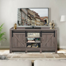Load image into Gallery viewer, 55" TV Sliding Barn Door Entertainment Center