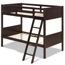 Load image into Gallery viewer, Wooden Bunk Beds Convertable 2 Individual Beds-Brown