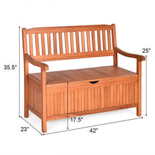 Load image into Gallery viewer, 42" Storage Deck Box Solid Wood Seating Container