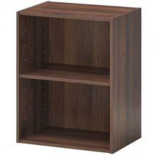 Load image into Gallery viewer, 2 Tier Open Night Stand End Table Sofa Side Storage Furniture-Walnut