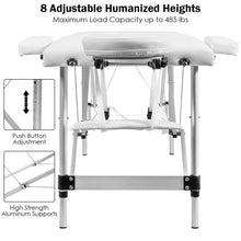 Load image into Gallery viewer, 72"L Portable Massage Table w/ Free Carry Case-White