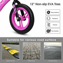Load image into Gallery viewer, 12" Kids No-Pedal Balance Bike with Adjustable Seat-Pink