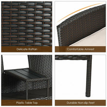 Load image into Gallery viewer, Patio Rattan Conversation Set with Table
