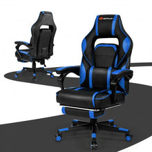 Load image into Gallery viewer, Massage Gaming Chair with Footrest and Lumbar Support