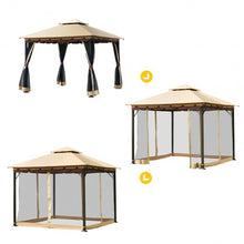 Load image into Gallery viewer, 2-Tier 10' x 10' Patio Shelter Awning Steel Gazebo Canopy