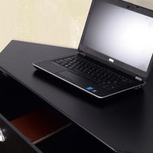 Load image into Gallery viewer, Corner Wooden PC Laptop Computer Desk-Black