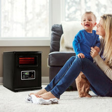 Load image into Gallery viewer, 1500 W Electric Portable Remote Infrared Heater Black