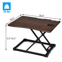 Load image into Gallery viewer, Height Adjustable Standing Computer Desk-Brown