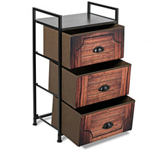 Load image into Gallery viewer, 3 Drawer Fabric Dresser Storage Tower Nightstand