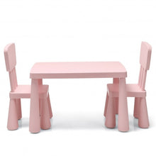Load image into Gallery viewer, 3-Piece Toddler Multi Activity Play Dining Study Kids Table and Chair Set-Pink