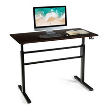 Load image into Gallery viewer, Height Adjustable Standing Desk with Crank Handle-Brown