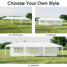 Load image into Gallery viewer, 10' x 30' Outdoor Party Wedding 5 Sidewall Tent Canopy Gazebo