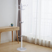 Load image into Gallery viewer, 15 Hooks 70" Metal Coat Hat Jacket Stand Tree Holder Hanger Rack w/ Marble Base