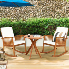 Load image into Gallery viewer, 27" Outdoor Round Solid Wood Coffee Side Bistro Table