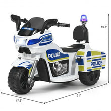 Load image into Gallery viewer, 6V 3-Wheel Kids Police Ride On Car