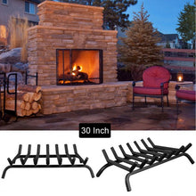Load image into Gallery viewer, 30" Iron Fireplace Log Grate Firewood Burning Rack