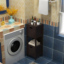 Load image into Gallery viewer, Bathroom Wooden Floor Cabinet Multifunction Storage Rack Stand Organizer-Coffee