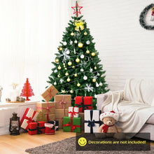 Load image into Gallery viewer, LUCKTREE 6 Ft Hinged Artificial Christmas Tree with Solid Metal Stand