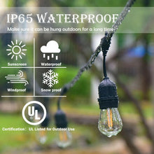 Load image into Gallery viewer, 96 FT LED Outdoor Waterproof Commercial String Lights Bulbs