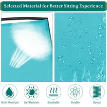 Load image into Gallery viewer, 2-Person Outdoor Patio Double Rocking Loveseat -Turquoise