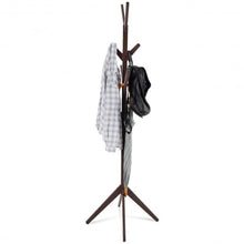 Load image into Gallery viewer, Wood Coat Rack Clothes Holder Hall Stand