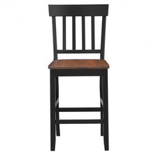 Load image into Gallery viewer, Set of 2 24" Barstool Solid Wood Rake Back